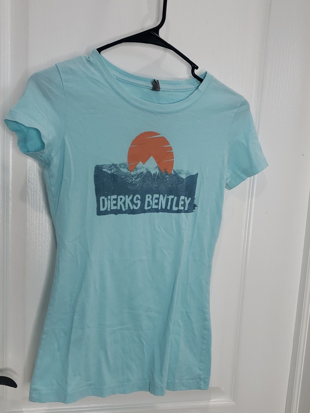 Dierks Bentley Country Singer Blue Fitted Juniors T-Shirt Vintage Size Medium